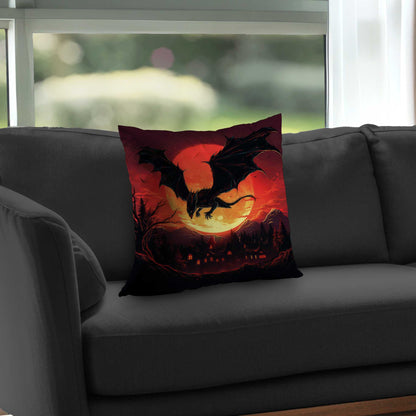 The dragon's wrath - poly twill throw pillow | home decor