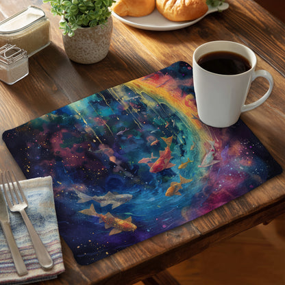 Milky wave Braided Polyester Placemat for Home Decor