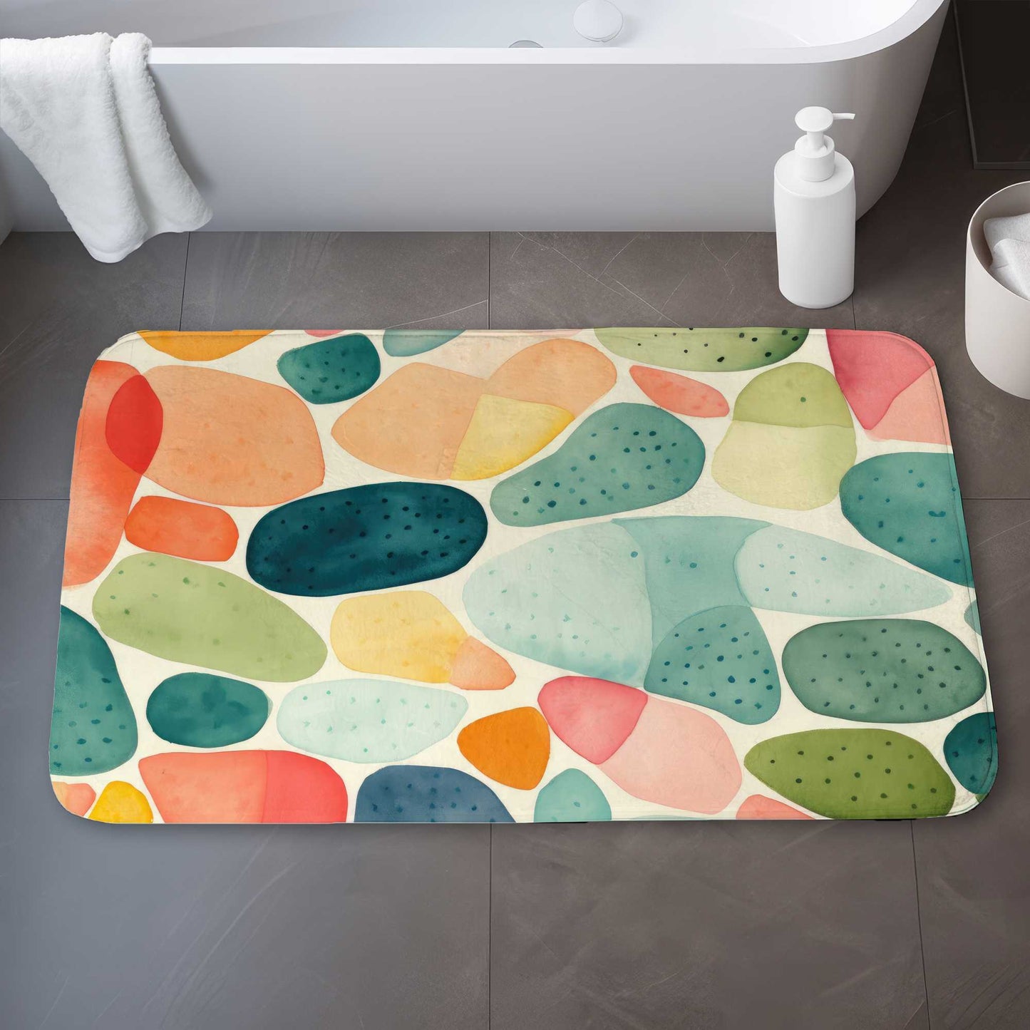 Tapis de bain Seedy Shapes | Tapis de sol décoratif et élégant