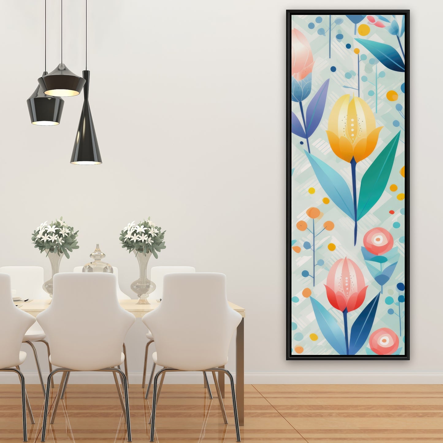Calming scents - Turquoise Framed Canvas for Home Decor