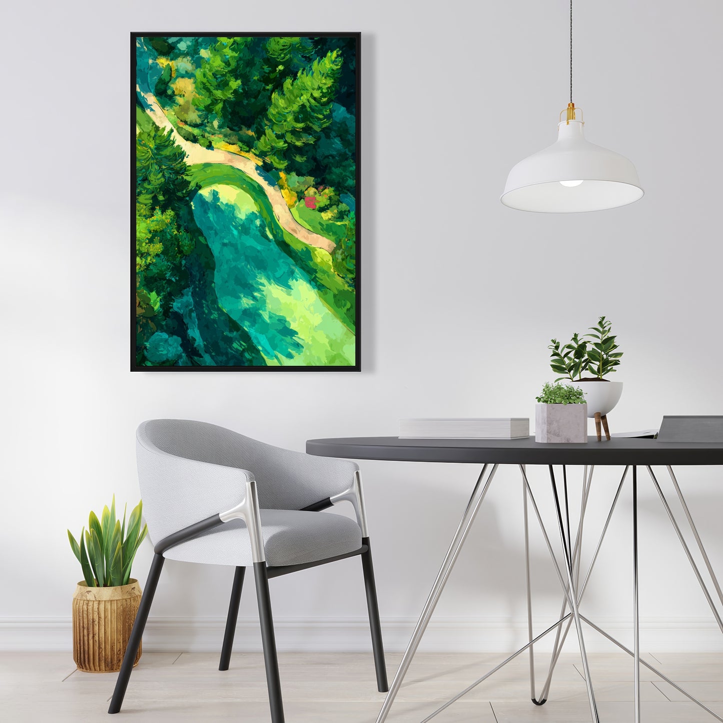 Peaceful course - 24"x24" Framed canvas