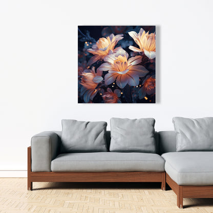 Pixie Flowers - White Canvas Home Decor for Elegant Spaces