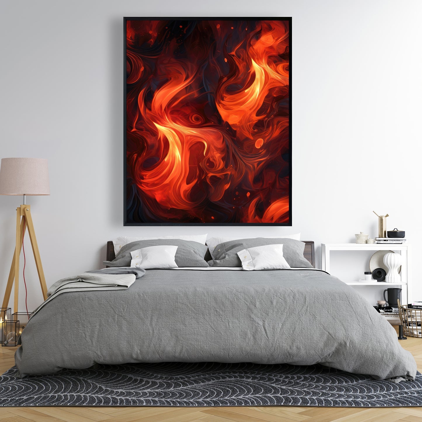 Fires of heck - 36"x36" Framed canvas