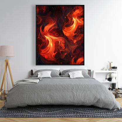 Fires of heck - 36"x36" Framed canvas