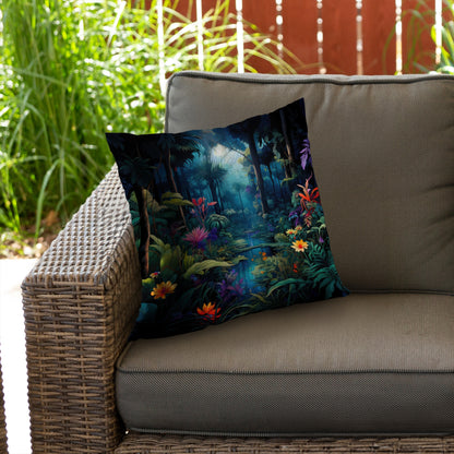 The beauty of nature Blue poly twill throw pillow insert