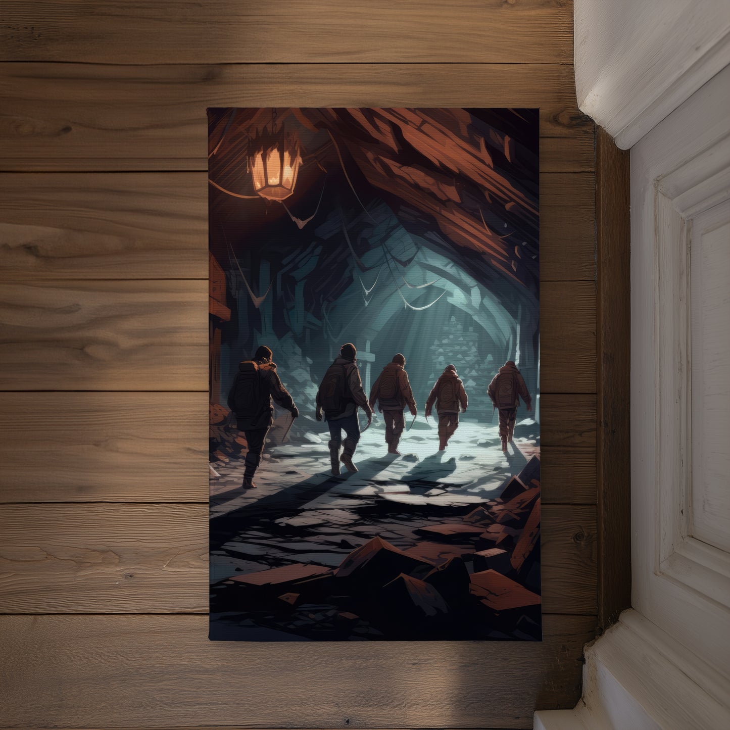 The Catacombs - Turquoise Indoor Outdoor Door Mat | Decor