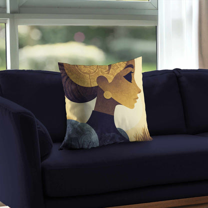 Oreiller décoratif en sergé polyester Golden Muse | Décoration d'intérieur