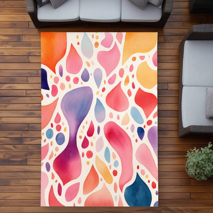 Splotches Red Outdoor Area Rug | Stylish Decor Accessory