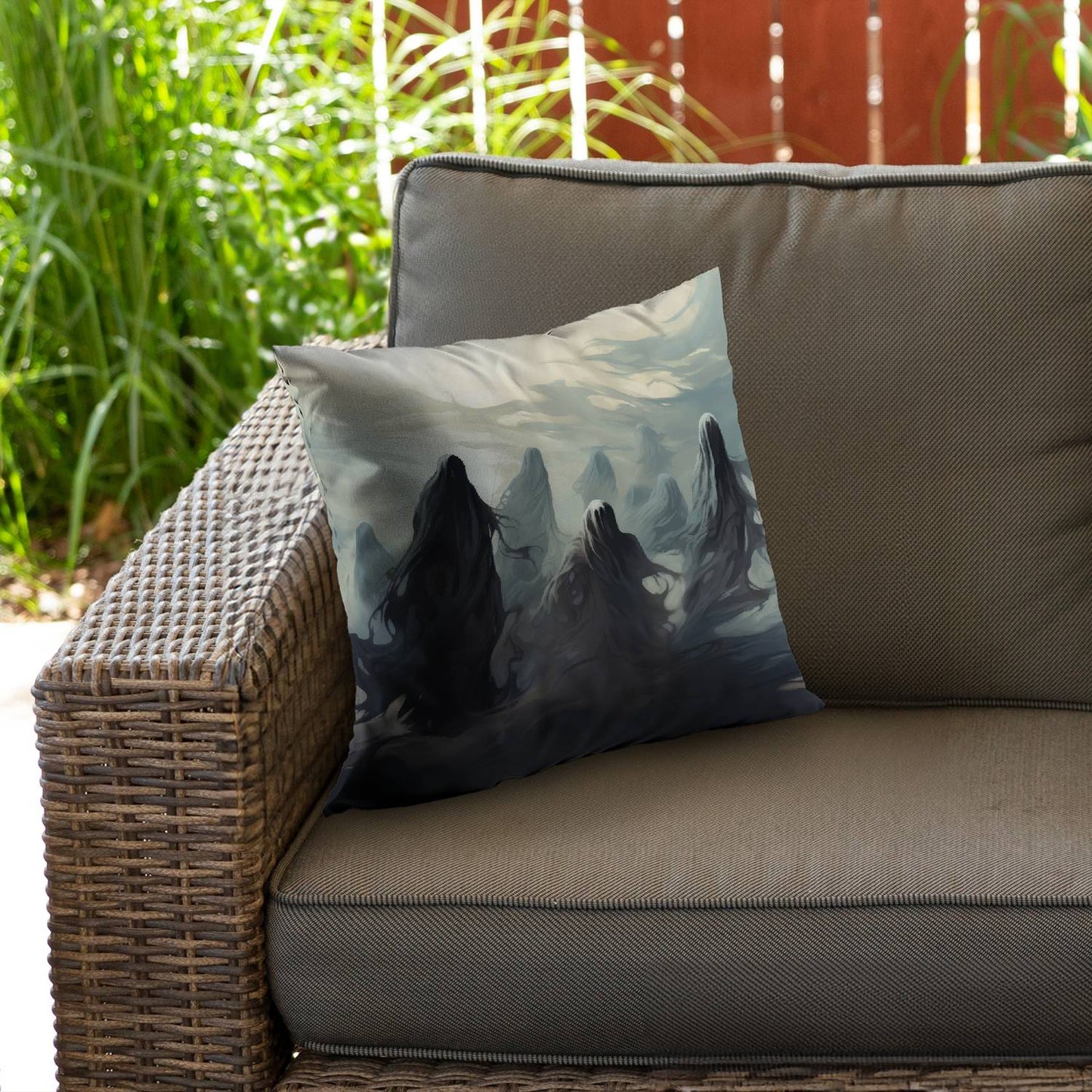 Searching for souls - Throw pillow - Print on demand