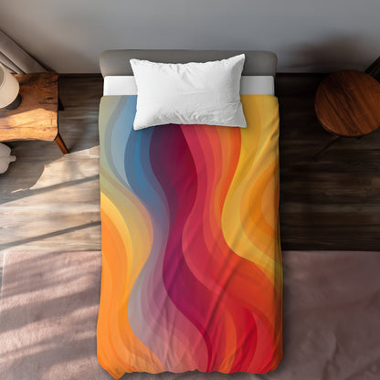 Cloudy sky Orange Duvet Cover | Home Decor Essentials