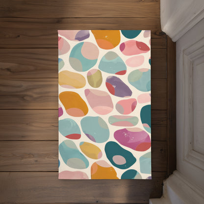 Dots and Bops White Indoor Outdoor Door Mat | Home Decor