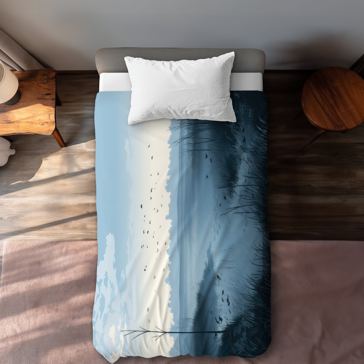 Evening Marsh Black Duvet Cover | Elegant Home Decor