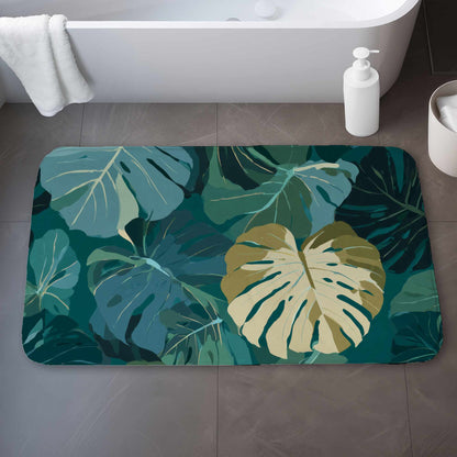 Tropical Leaf Veil Bath Mat - Stylish Home Decor Rug