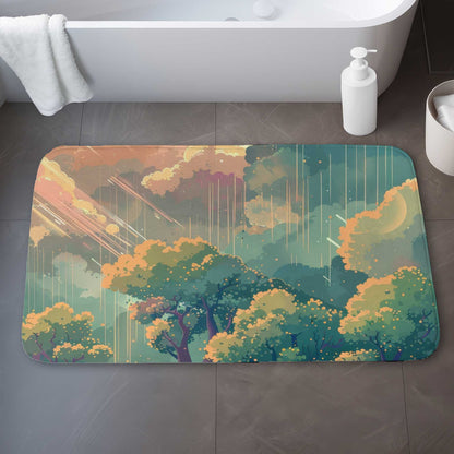 Crystal Winds White Bath Mat | Elegant Home Decor Accessory