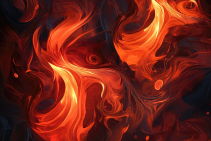 Fires of Heck - Black Outdoor Area Rug for Home Decor