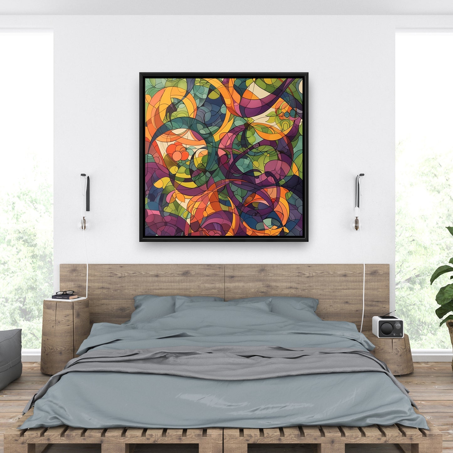 Converge - 24"x24" Framed canvas