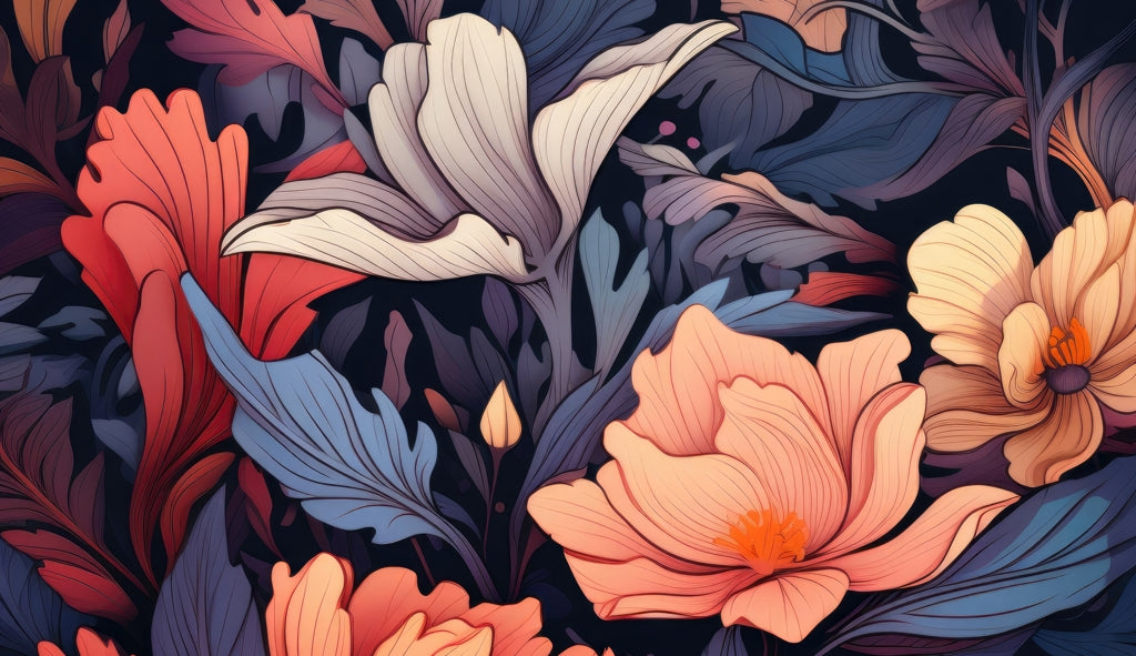 Blooming Uninterrupted - Orange Indoor/Outdoor Tablecloth