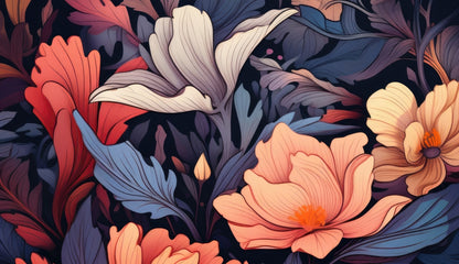 Blooming Uninterrupted - Orange Indoor/Outdoor Tablecloth