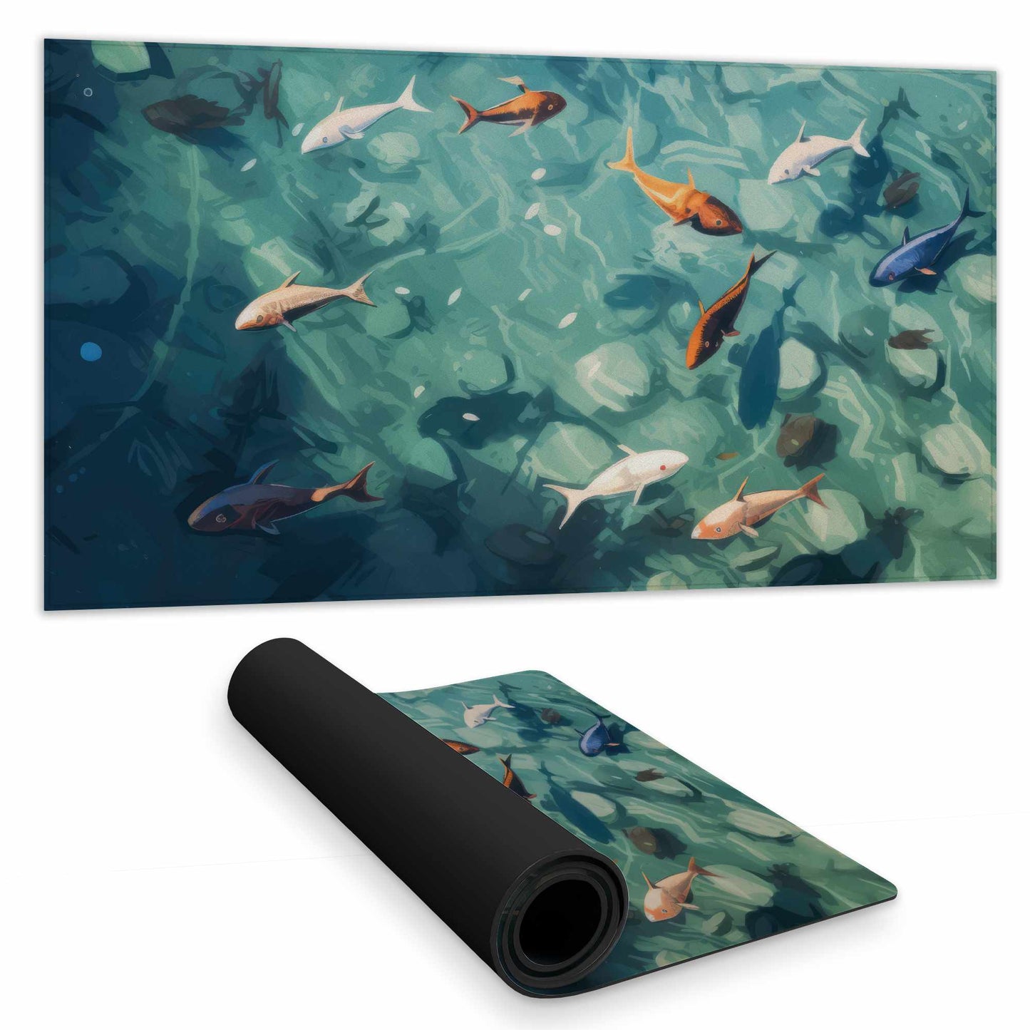 Tapis de bureau Caustic Fish - Accessoire de bureau élégant pour la décoration intérieure