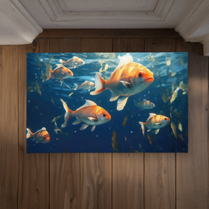 Free flow Orange Indoor Outdoor Door Mat | Decor Essential