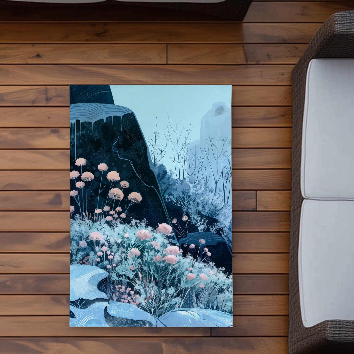 Annual Freeze Blue Outdoor Area Rug | Home Decor Essentials