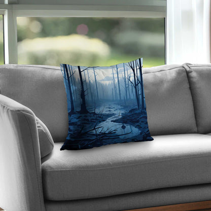 Dead Lands Blue Poly Twill Throw Pillow Insert