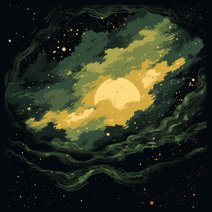 Cloudy Star - Black Framed Canvas for Home Decor | Stylish Art