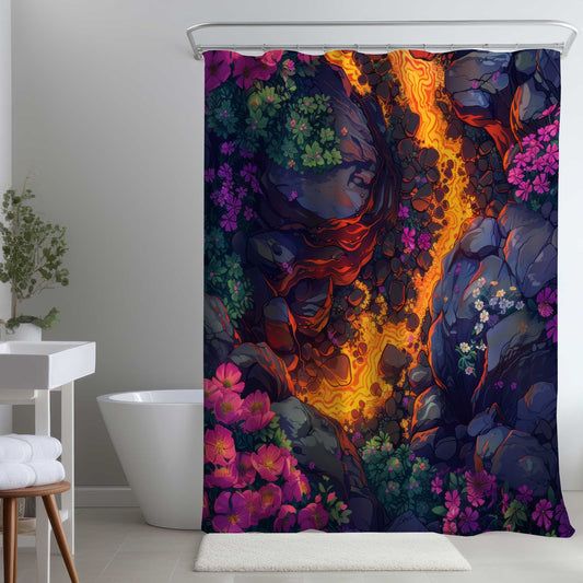Rideau de douche Hot River | Rideau de décoration d'intérieur élégant