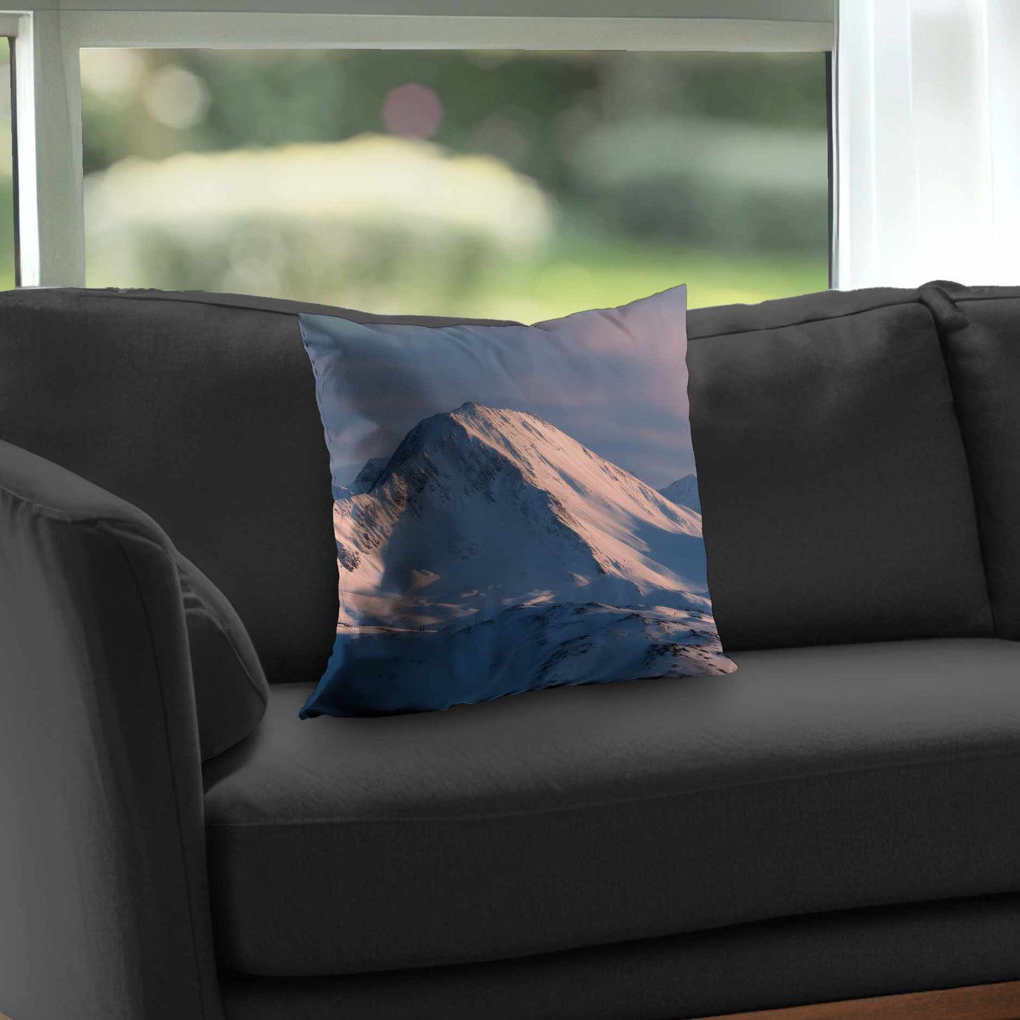 Icy Peaks - White Poly Twill Throw Pillow Insert for Decor