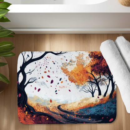 Cool Weather Blue Bath Mat | Stylish Home Decor Essential