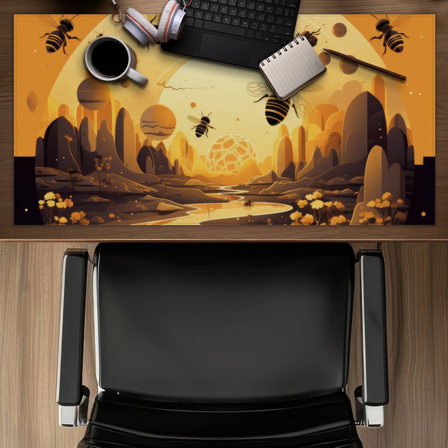 Hive planet - Desk mat - Print on demand