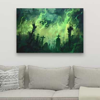 Reaching Hell - Black Canvas Home Decor Art for Modern Spaces