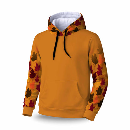 Autumn Glow Leaves Sleevie Pullover Hoodie | Cozy Apparel