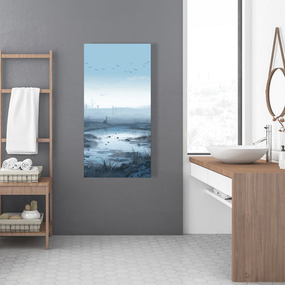 Swampy lands - Blue Canvas Wall Art for Home Decor