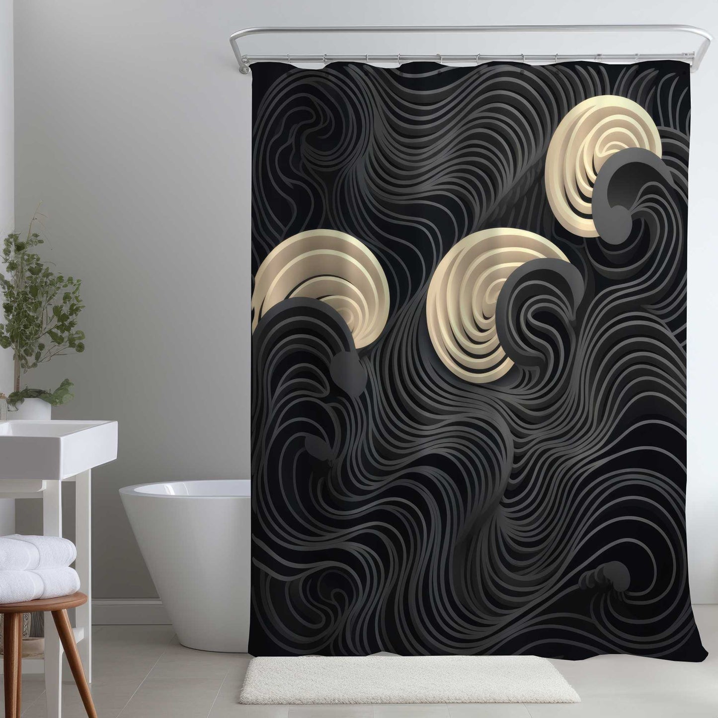 Rideau de douche « Layers » | Décoration tendance pour salles de bain