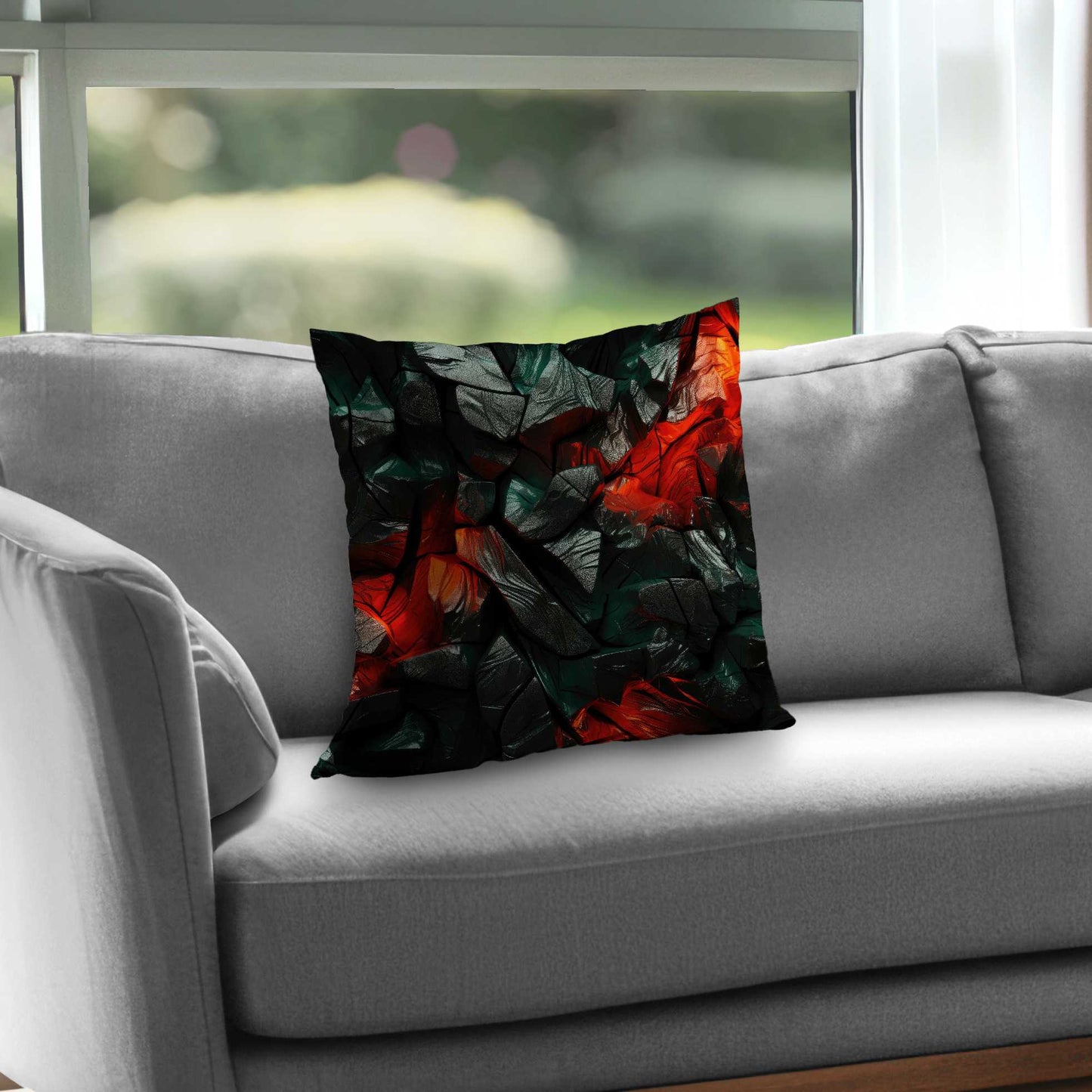 Hiding Under Red Poly Twill Throw Pillow Insert