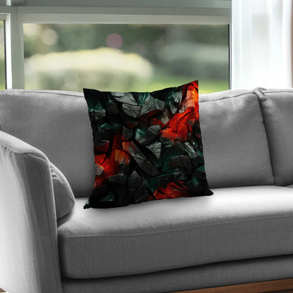 Hiding Under Red Poly Twill Throw Pillow Insert
