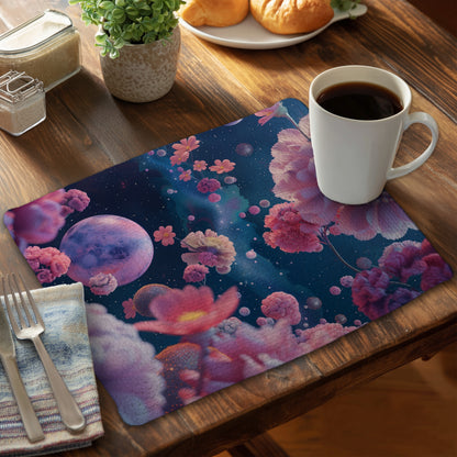 Pink Void - Braided Polyester Placemat for Home Decor