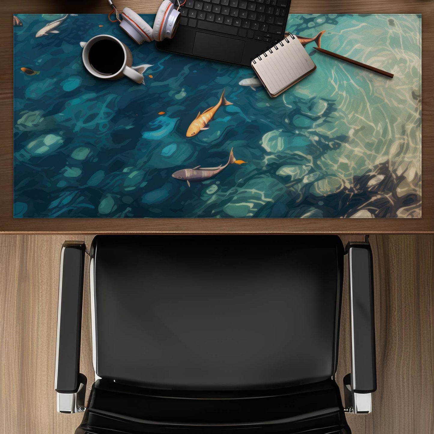 Swim ahead - Desk mat - Print on demand