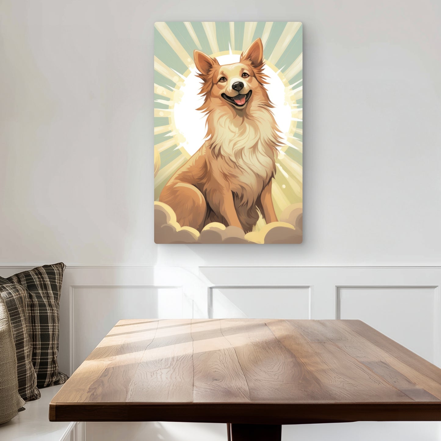 Who's a good boy - Turquoise Metal Print for Home Decor