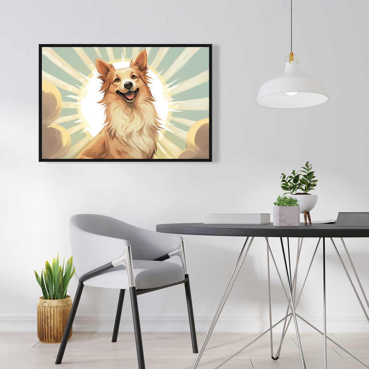 Who's a good boy - White Framed Canvas for Home Decor