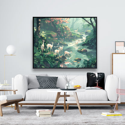 Sipping - 24"x24" Framed canvas