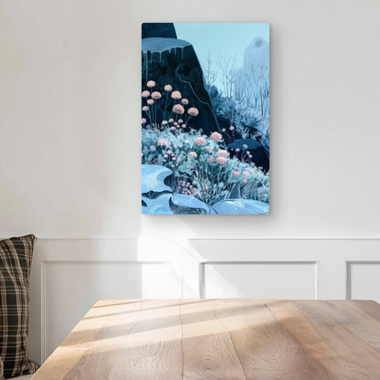 Annual Freeze - Beige Metal Print for Elegant Home Decor