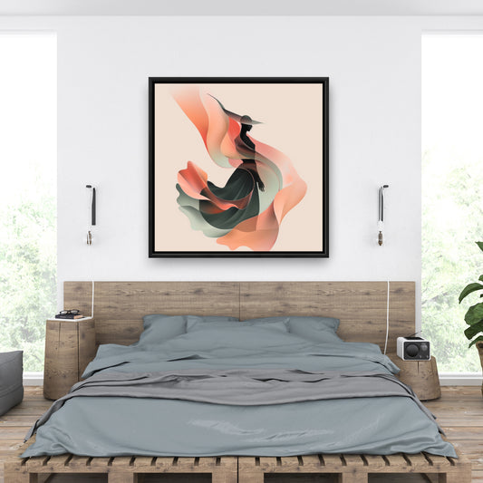 Elegance - Pink Framed Canvas Art for Home Decor | Stylish Decor