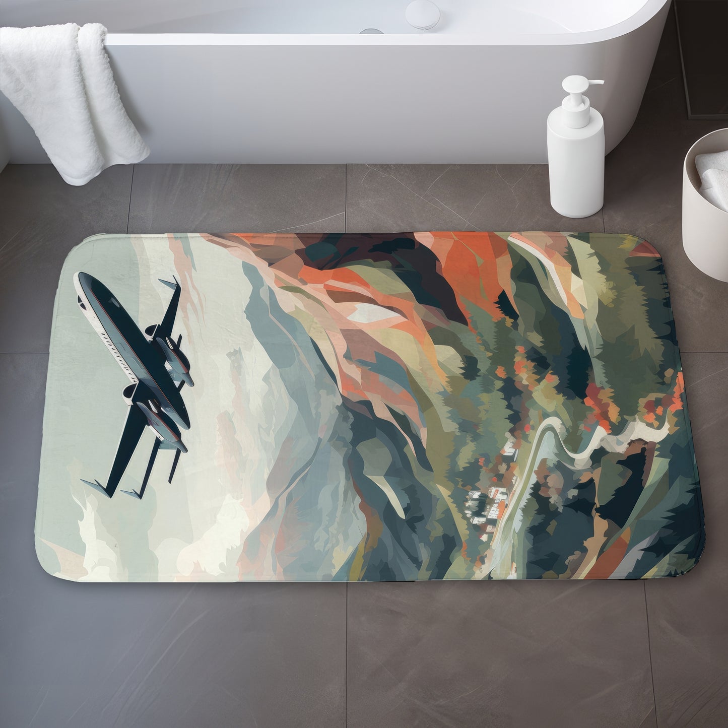 Shallow flight - 17"x24" Bath mat