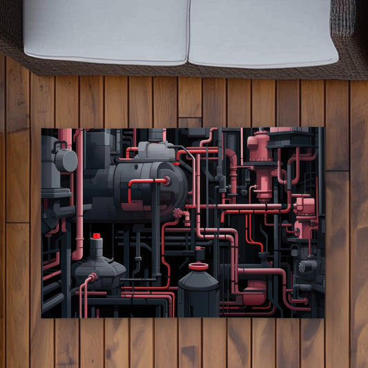 Dark Pipes Gray Outdoor Area Rug | Stylish Home Decor