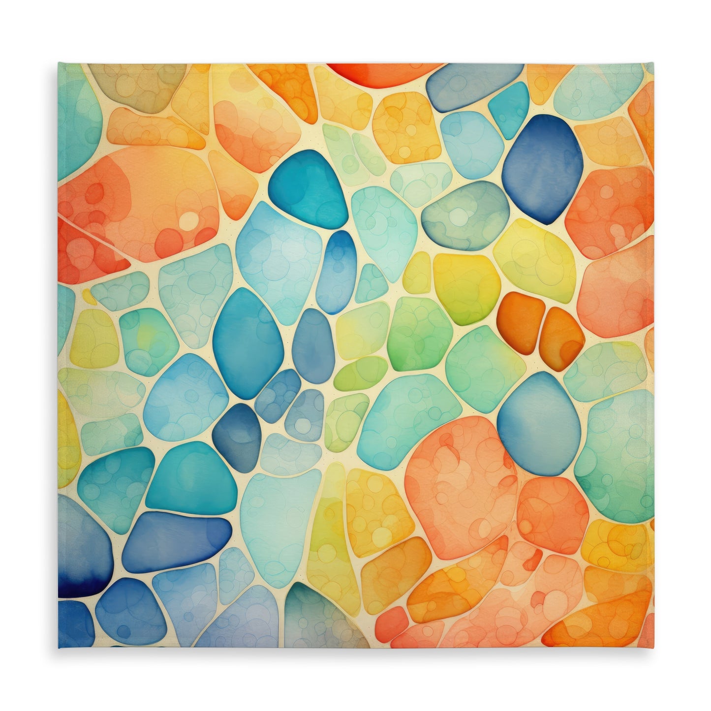 Blobs Orange Indoor Outdoor Tablecloth for Home Decor