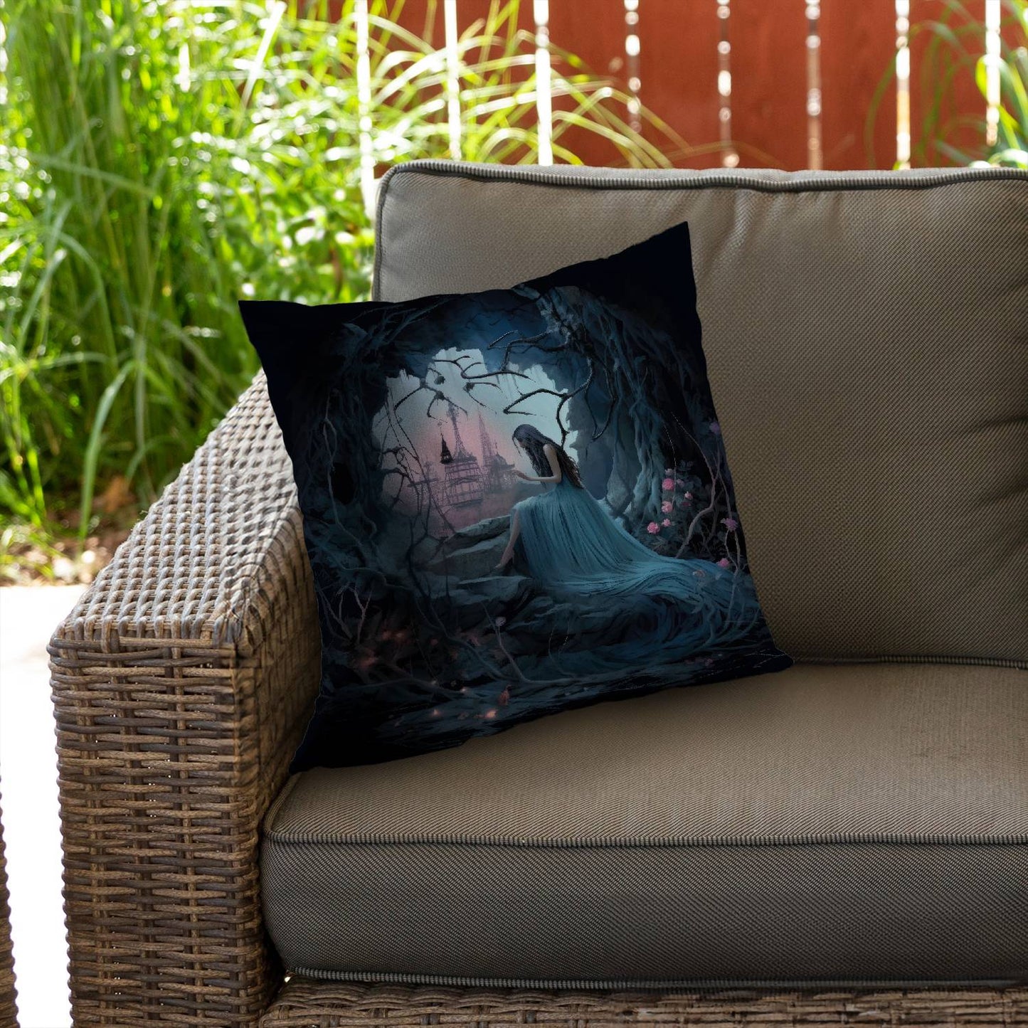 Morose cave - Throw pillow - Print on demand