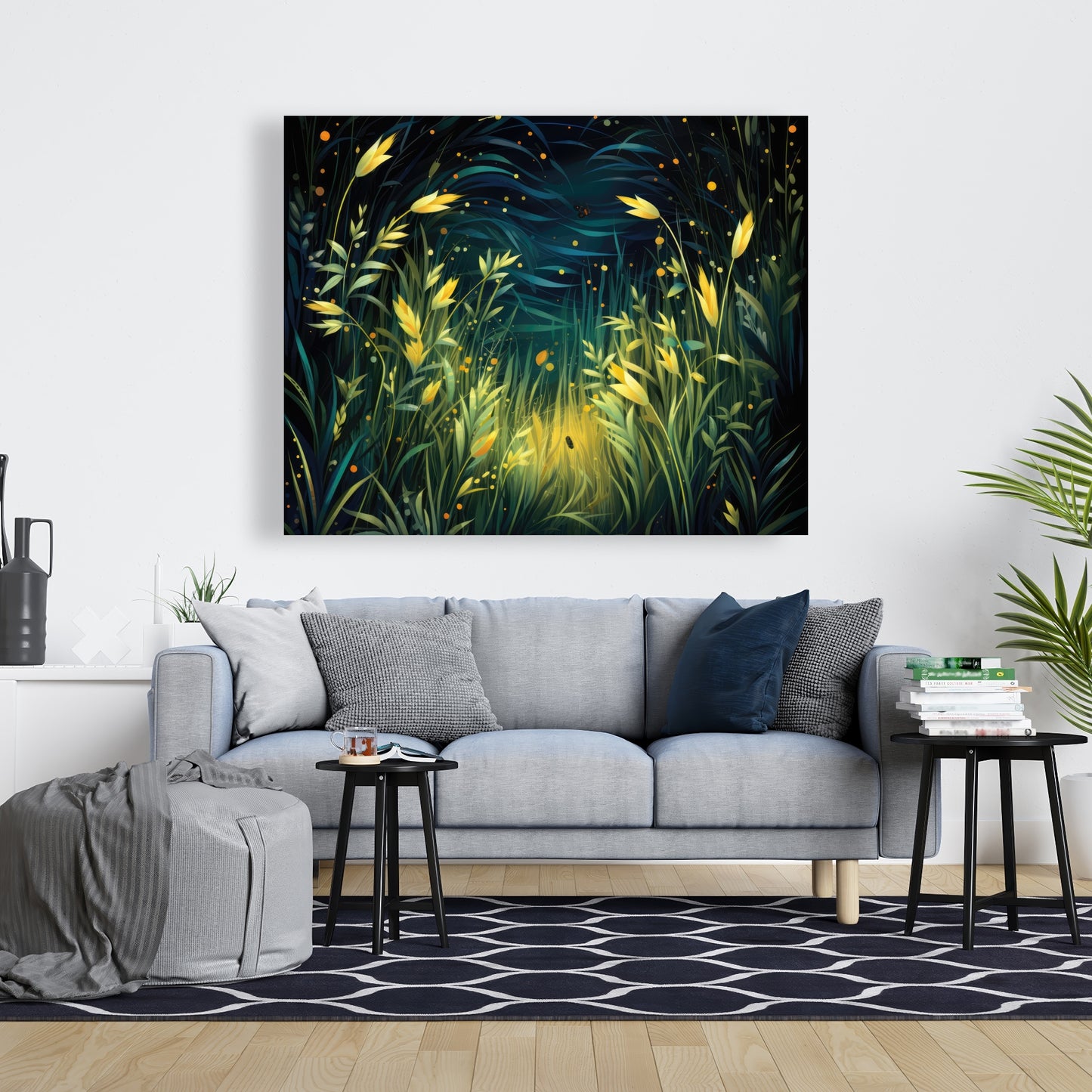 Lit plains - 32"x32" Canvas