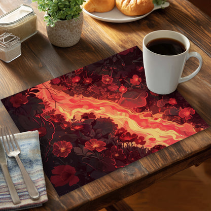 Seering Flowerbed Polyester Placemat for Stylish Home Decor